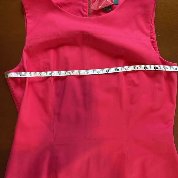 Coral red cotton lined dress - Picture 7 of 9